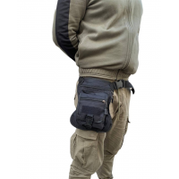 Сумка тактическая на бедро (черная) 25СМ/20СМ Сумка тактическая на бедро (черная) 25СМ/20СМ