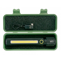 Фонарь ручной с боковой подсветкой BL C73/ 8132/ P50 COB + USB CHARGE 8132
