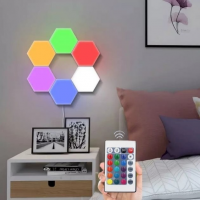 Светильник модульный LED RGB сенсорный шестигранный, 3шт