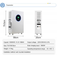 Система хранения энергии S100 5000W/10000Wh - инвертор+ зарядка+ контроллер+ аккумулятор.