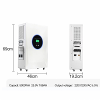 Система хранения энергии S50 3500W/5000Wh - инвертор+ зарядка+ контроллер+ аккумулятор.