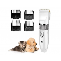 Машинка для стрижки и груминга собак и кошек Kemei KM-107 Белая + 4 насадки