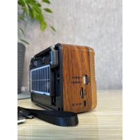 Радиоприёмник GOLON RX-BT6060S с Bluetooth, солнечной панелью, USB и съёмным аккумулятором в ретро стиле