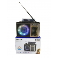 Радиоприёмник GOLON RX-BT806SD с Bluetooth, USB, SD, светомузыкой и солнечной панелью