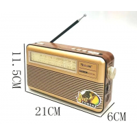Радиоприёмник GOLON RX-BT169 с Bluetooth, USB, SD, фонарём