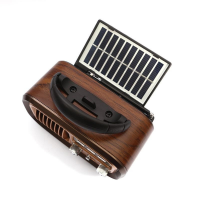 Радиоприёмник GOLON RX-BT628S с Bluetooth, USB, SD, съёмным аккумулятором и солнечной панелью