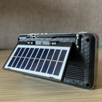 Радиоприёмник GOLON RX-BT168S с Bluetooth, USB, SD, солнечной панелью и фонарём