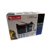 Радиоприёмник GOLON RX-333 с USB, SD, Bluetooth,  с фонариком