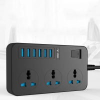 Сетевой фильтр (удлинитель) на 3 розетки и 6 USB AR-CP02