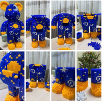Конструктор Magic Blocks "Мишка Bearbrick Stars", 4955 деталей, 50 см (9161)