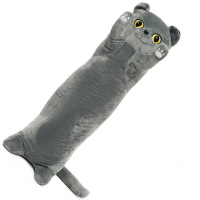 Мягкая игрушка Кот Батон британец, 110 см, серый