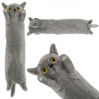 Мягкая игрушка Кот Батон британец, 110 см, серый