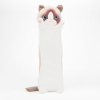 Мягкая игрушка Кот Батон сиамский, 130 см, бело-коричневый