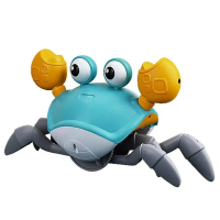 Интерактивная игрушка Танцующий краб QC-1Y с музыкой, подсветкой и аккумулятором