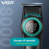 Триммер для стрижки VGR V-977 с LED-дисплеем и регулировкой мощности
