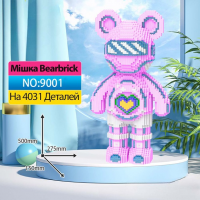 Конструктор Magic Blocks Bearbrick 9001 (4031 деталей, высота 50 см)