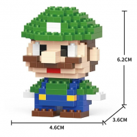 Конструктор фигурка Пиксели BRICKS "Луиджи" (164 детали, 6.2 см) C1045