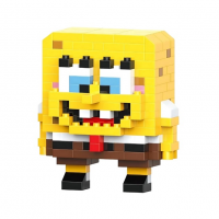 Конструктор фигурка Пиксели BRICKS "Губка Боб" (202 детали, 6 см) C1046