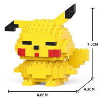 Конструктор фигурка Пиксели BRICKS "Пикачу" (178 деталей, 7 см) C1048