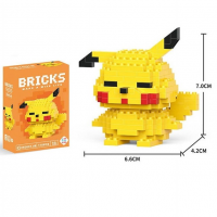 Конструктор фигурка Пиксели BRICKS "Пикачу" (178 деталей, 7 см) C1048