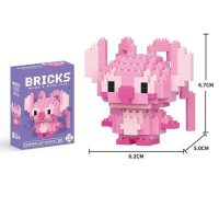 Конструктор фигурка Пиксели BRICKS "Стич Angel" (197 деталей, 6.7 см) C1034