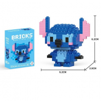 Конструктор фигурка Пиксели BRICKS "Стич" (161 деталь, 6.2 см) C1035
