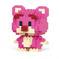 Конструктор фигурка Пиксели BRICKS "Мишка Лотсо" (159 деталей, 6.2 см) C1036