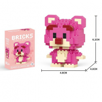 Конструктор фигурка Пиксели BRICKS "Мишка Лотсо" (159 деталей, 6.2 см) C1036