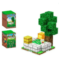 Магнитный конструктор "Magnet World" T 9902, 32 детали (в стиле Minecraft)