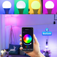 Умная светодиодная лампочка Tuya RGB с управлением цветом и пультом (B22 / E27, 10 Вт)