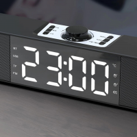 Мини-беспроводная Bluetooth-колонка с часами и будильником SOUNDBAR Q10 