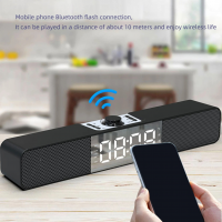 Мини-беспроводная Bluetooth-колонка с часами и будильником SOUNDBAR Q10 