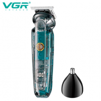 Триммер аккумуляторный 2 в 1 VGR V-949,  4 насадки, IPX6, LED дисплей