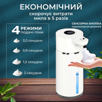 Бесконтактный дозатор для жидкого мыла с датчиком движения, 420 мл (USB зарядка)