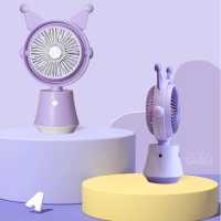 Мини-вентилятор FQ1525 Kuromi, 1 режим, зарядка USB, поворот 360°