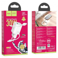 Сетевое зарядное устройство Hoco N13 PD30W+QC3.0 и кабель Type-C to Type-C