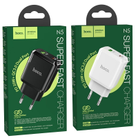 Сетевое зарядное устройство Hoco N5, PD 20W + QC3.0, 2 порта