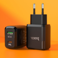 Сетевое зарядное устройство Hoco N5, PD 20W + QC3.0, 2 порта