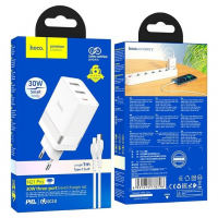Зарядное устройство Hoco N21 Pro PD30W, QC3.0 20W кабель Type C - Lightning