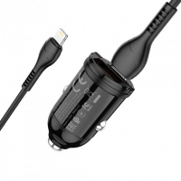 Автомобильное зарядное устройство Hoco NZ2 PD 30W + QC3.0, с кабелем Lightning