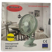 Настольный вентилятор-клипса WimpeX WX-917, 200 мм