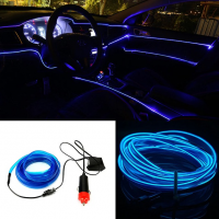 Неоновая подсветка в автомобиль Car Cold Light Line 3M Blue