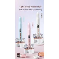 Аккумуляторная фрезерная машинка для маникюра Nail Machine  с подставкой, лампой для сушки ногтей, 6 насадками, 5 скоростями и дисплеем