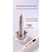 Аккумуляторная фрезерная машинка для маникюра Nail Machine  с подставкой, лампой для сушки ногтей, 6 насадками, 5 скоростями и дисплеем