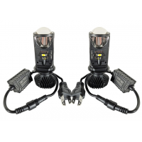 Комплект LED ламп с линзой H4