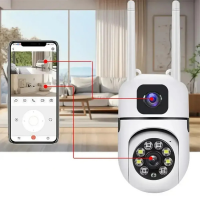 IP-камера видеонаблюдения Dual Lens V11 8 МП, 4K, Wi-Fi,