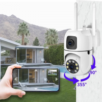 IP-камера видеонаблюдения Dual Lens V11 8 МП, 4K, Wi-Fi,
