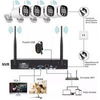 Wi-Fi комплект видеонаблюдения на 4 камеры WiFi kit 4ch