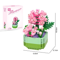 Конструктор 3D Blocks Flower "Розовые гиацинты" 61617 (205 деталей)