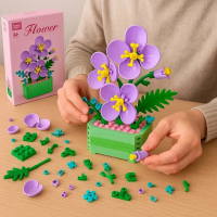 Конструктор 3D Blocks Flower "Фиолетовые крокусы" 61610 (300 деталей)